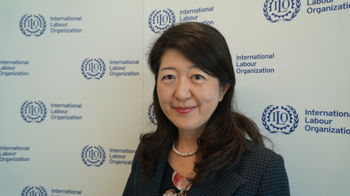 Bà Kaori Nakamura-Osaka, Giám đốc Khu vực Châu Á – Thái Bình Dương, Tổ chức Lao động Quốc tế (ILO) nhấn mạnh chuyển đổi số là cơ hội để xây dựng nơi làm việc an toàn, lành mạnh hơn. Ảnh: ILO.