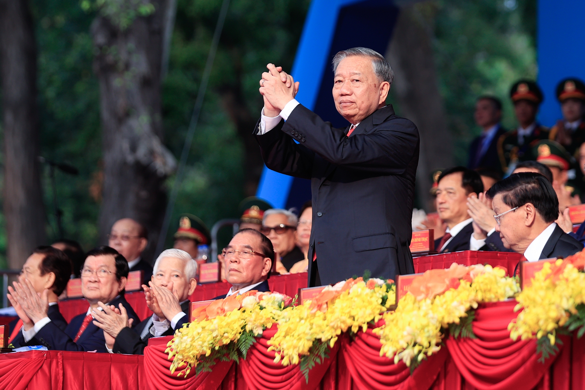 Tổng&nbsp;Tổng B&iacute; thư T&ocirc; L&acirc;m tại đại Lễ&nbsp;kỷ niệm 50 năm Ng&agrave;y Giải ph&oacute;ng miền Nam, thống nhất đất nước s&aacute;ng 30/4 - Ảnh: VGP.