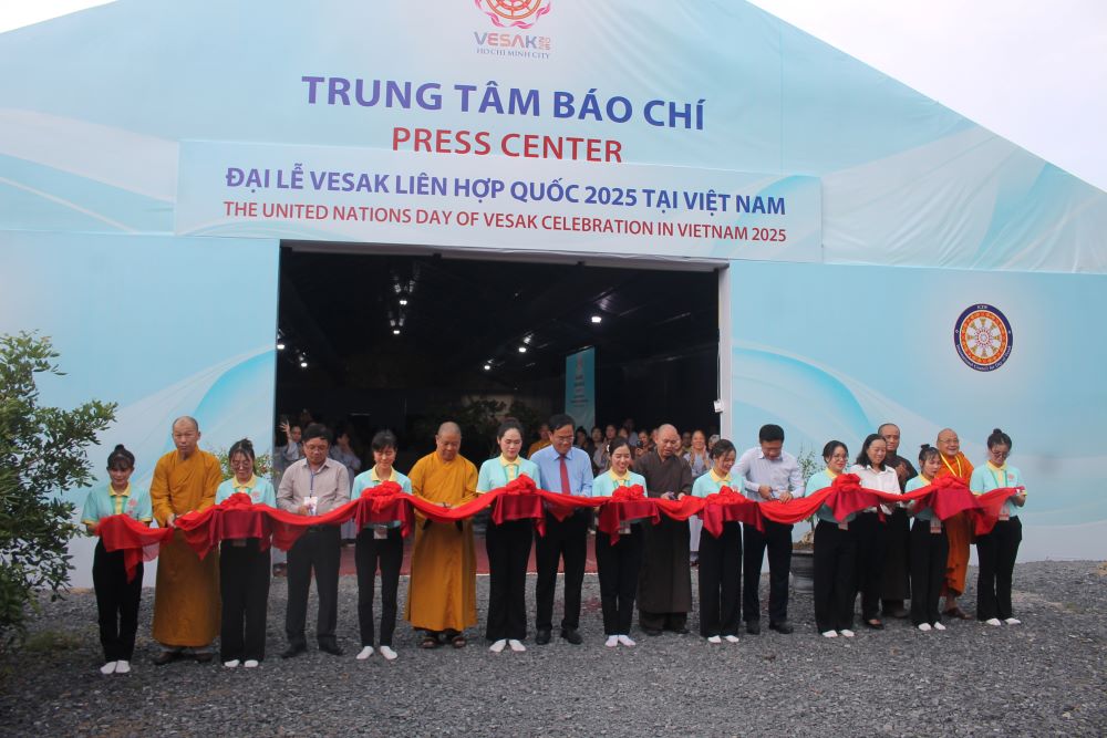 Khai trương Trung tâm Báo chí phục vụ Đại lễ Vesak Liên hợp quốc 2025. Ảnh CK.