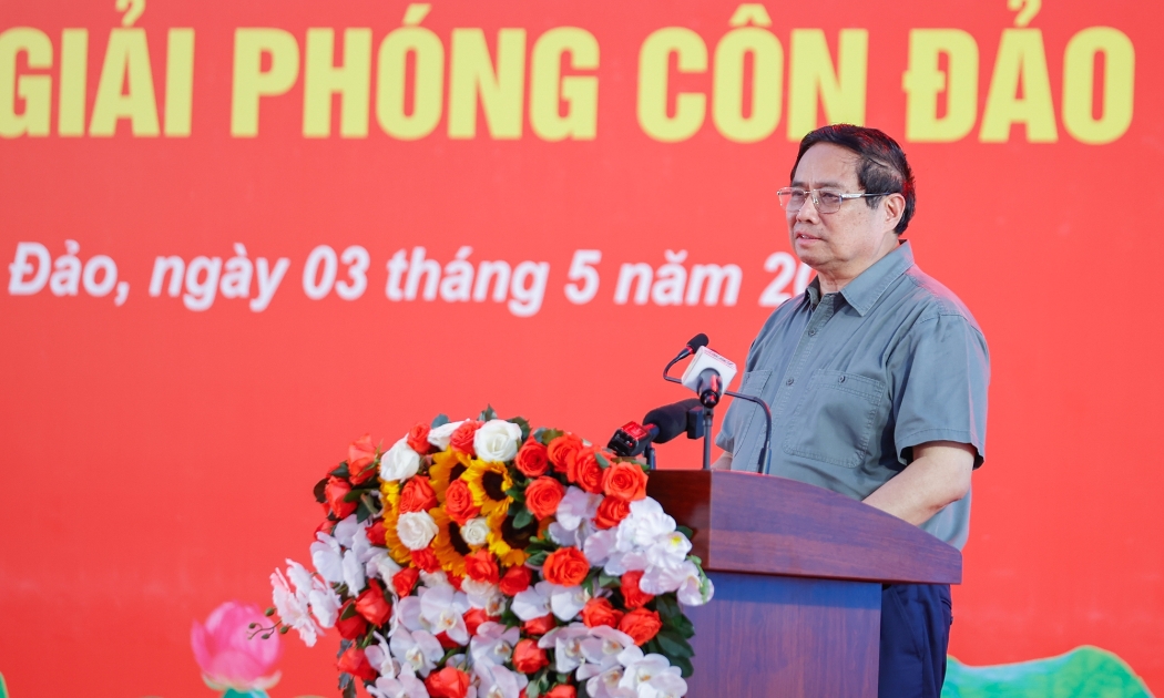 Thủ tướng Phạm Minh Chính phát biểu tại buổi gặp mặt, tri ân - Ảnh: VGP/Nhật Bắc.