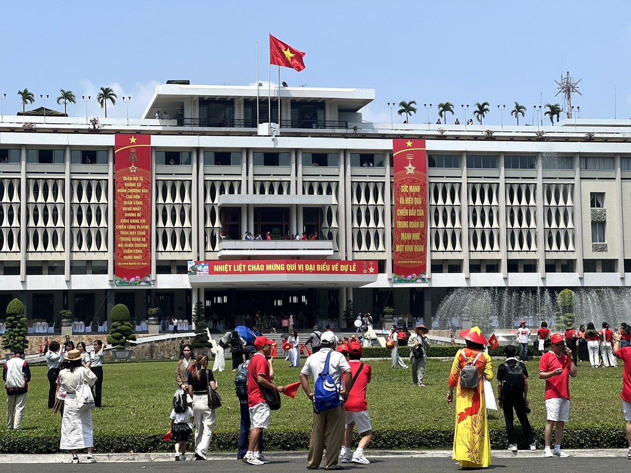 Dinh Độc Lập là một trong những địa điểm thu hút lượng lớn khách tham quan trong kỳ nghỉ lễ 30/4 vừa qua.