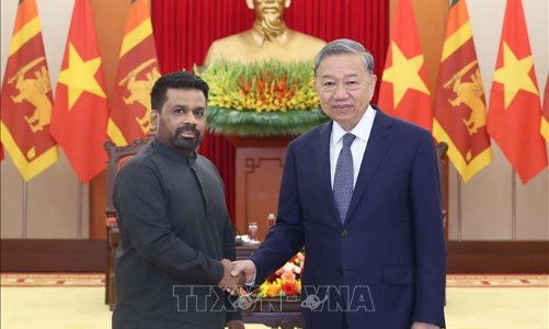 Tổng Bí thư Tô Lâm tiếp Tổng thống Sri Lanka