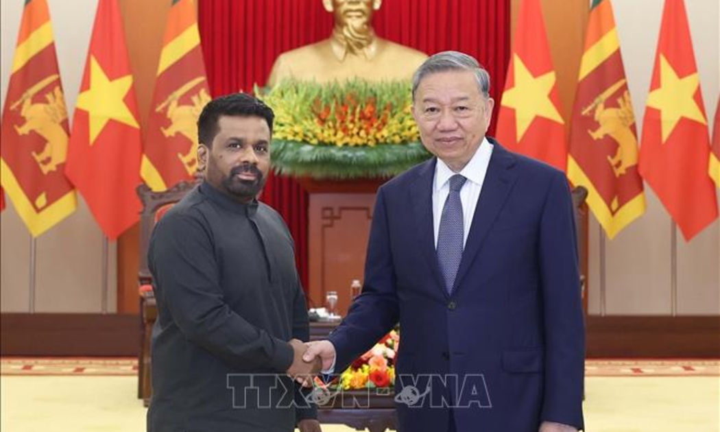 Tổng Bí thư Tô Lâm tiếp Tổng thống Sri Lanka Anura Kumara Dissanayaka - Ảnh: TTXVN