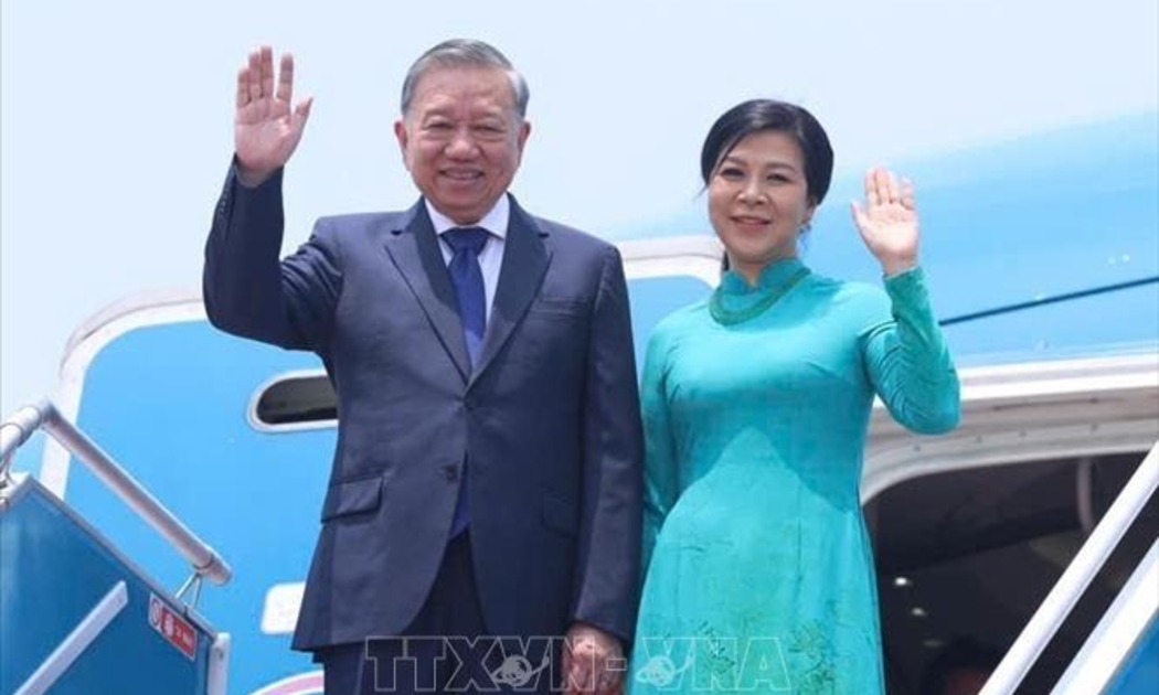 Tổng Bí thư Tô Lâm và Phu nhân lên đường thăm cấp Nhà nước Kazakhstan, Azerbaijan, Belarus và thăm chính thức Liên bang Nga - Ảnh: TTXVN