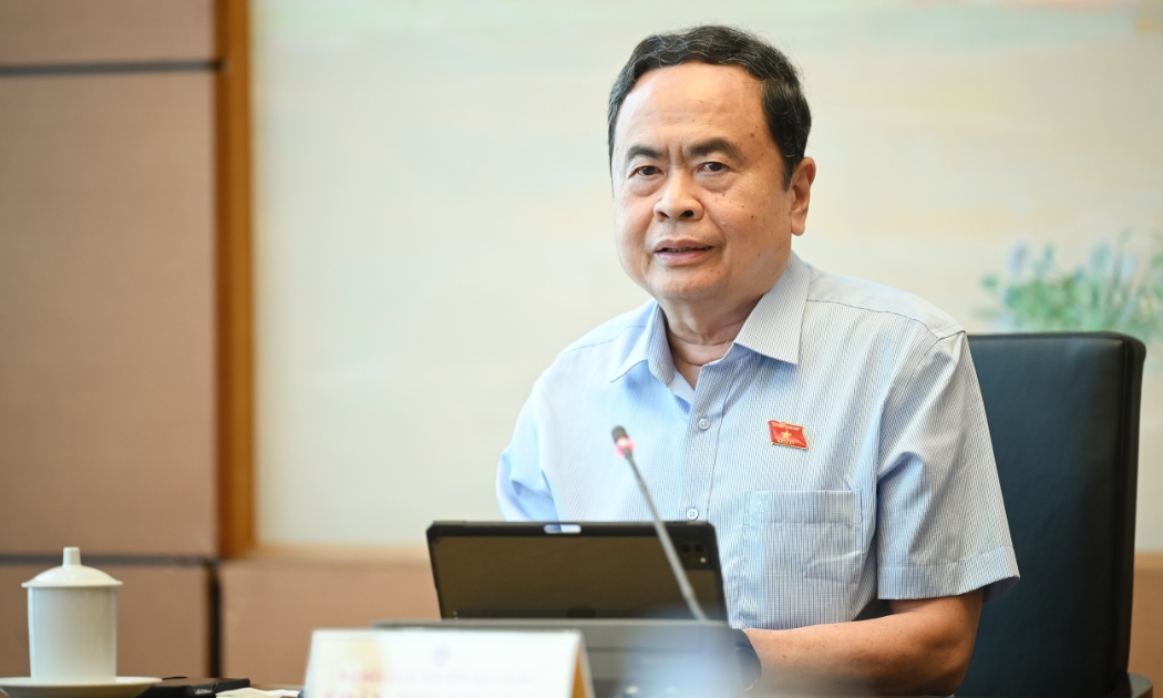 Chủ tịch Quốc hội Trần Thanh Mẫn phát biểu tại phiên họp tổ chiều ngày 6/5.