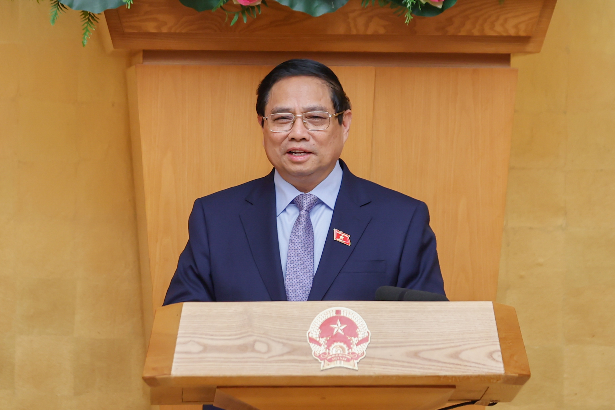 Thủ tướng phát biểu tại phiên họp - Ảnh: VGP