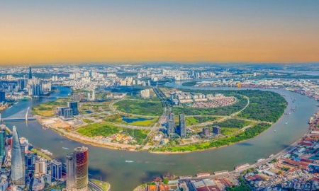 Khu đô thị mới Thủ Thiêm nhìn từ trên cao - Ảnh minh họa.