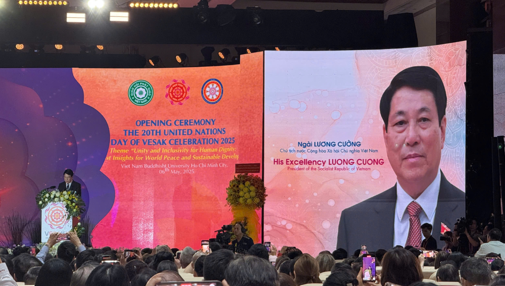 Chủ tịch nước Lương Cường: "Đảng, Nhà nước Việt Nam luôn đánh giá cao và tạo mọi điều kiện thuận lợi để các tôn giáo, trong đó có Phật giáo hoạt động trong khuôn khổ pháp luật".