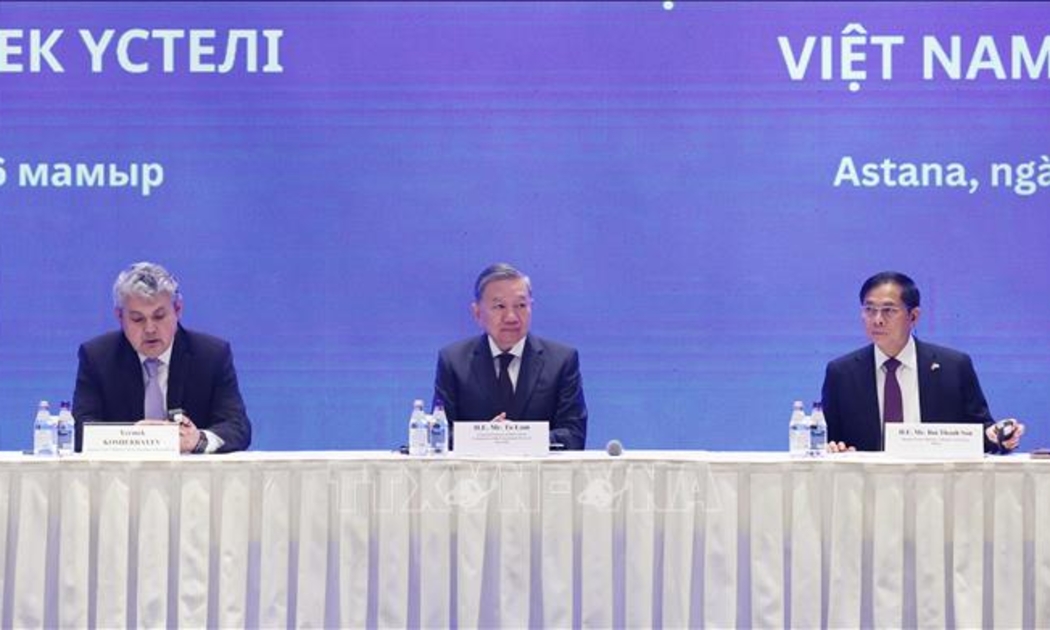 Tổng Bí thư Tô Lâm dự Toạ đàm bàn tròn doanh nghiệp Việt Nam - Kazakhstan. Ảnh: TTXVN.