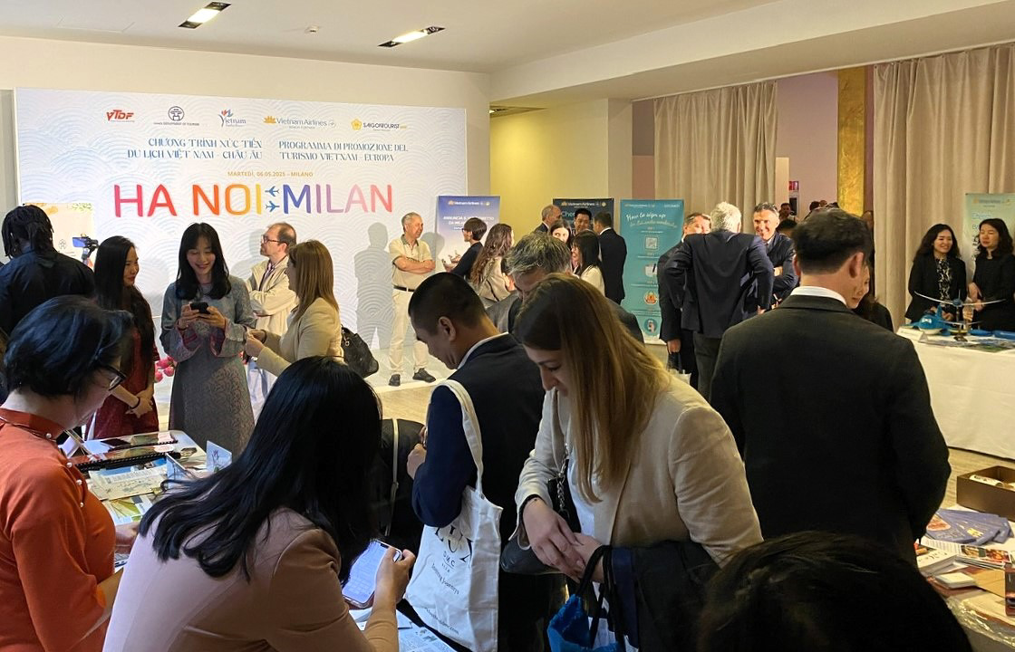 Chương trình Xúc tiến du lịch Việt Nam - Châu Âu và công bố khai trương đường bay thẳng Hà Nội - Milan của Vietnam Airlines là dịp để quảng bá, thúc đẩy du lịch Việt Nam tại thị trường châu Âu.