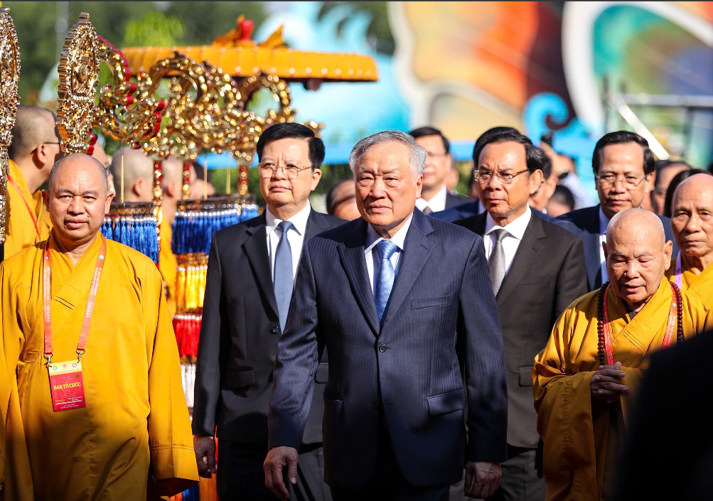 Phó Thủ tướng Thường trực Chính phủ Nguyễn Hòa Bình và các nhà lãnh đạo đến dự phiên Bế mạc Đại lễ Vesak Liên hợp quốc 2025.