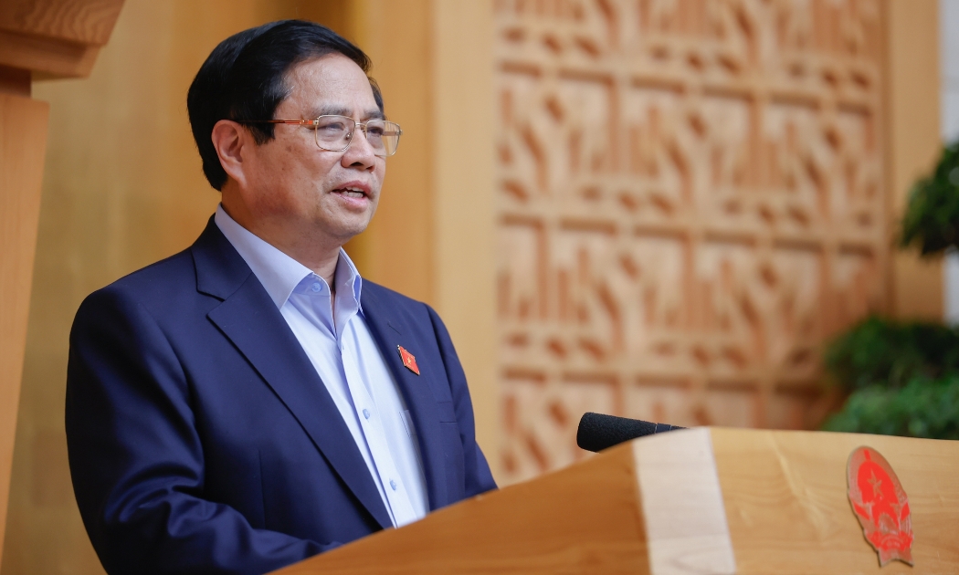 Thủ tướng Phạm Minh Chính phát biểu tại cuộc họp - Ảnh: VGP