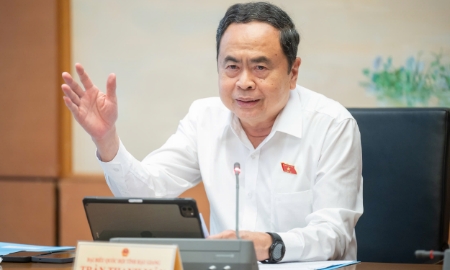 Chủ tịch Quốc hội Trần Thanh Mẫn phát biểu cho ý kiến tại tổ 13 chiều ngày 10/5.
