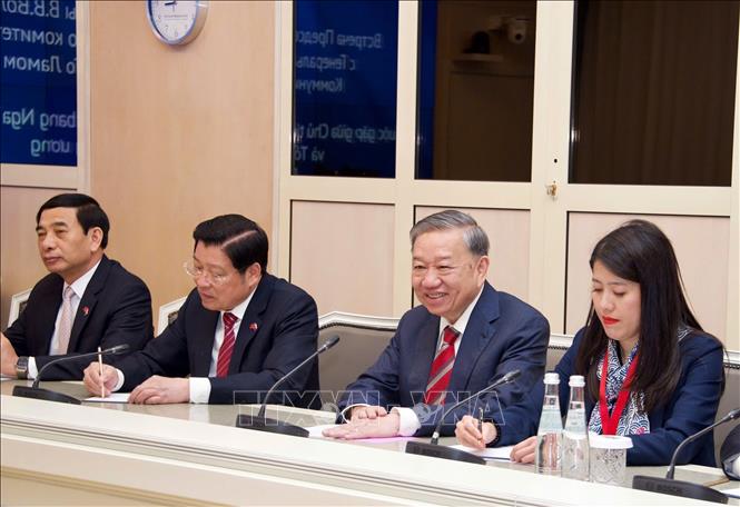 Tổng B&iacute; thư T&ocirc; L&acirc;m tại cuộc hội kiến - Ảnh: TTXVN