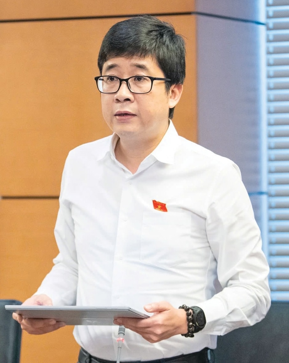 Đại biểu Nguyễn Thành Trung phát biểu.