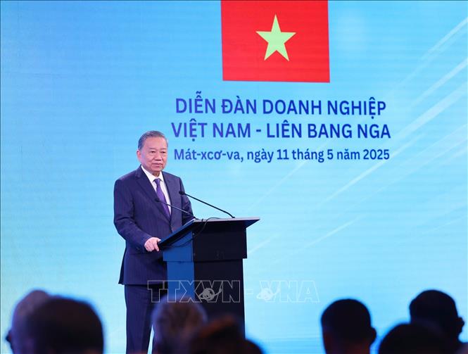 Tổng Bí thư Tô Lâm phát biểu tại diễn đàn - Ảnh: TTXVN