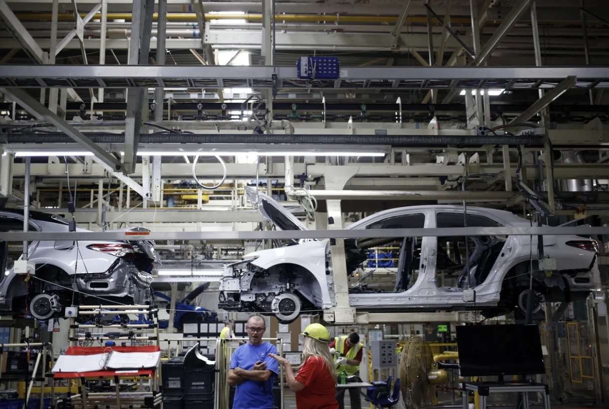 Trong nhà máy của Toyota ở Georgetown, Kentucky, Mỹ - Ảnh: Bloomberg.