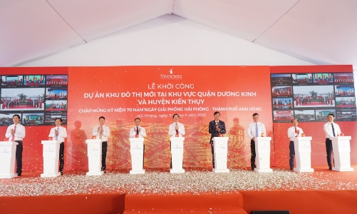 Hải Phòng đồng loạt khởi công, khánh thành, gắn biển 12 dự án