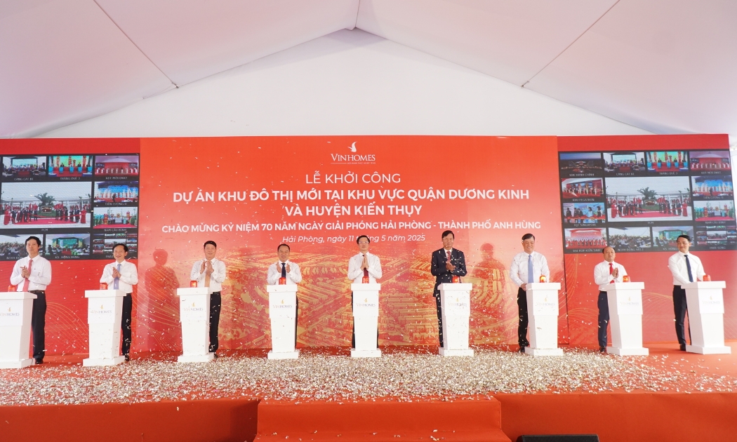 Khởi công Dự án đầu tư xây dựng Khu đô thị Vinhomes Golden City tại quận Dương Kinh và huyện Kiến Thụy