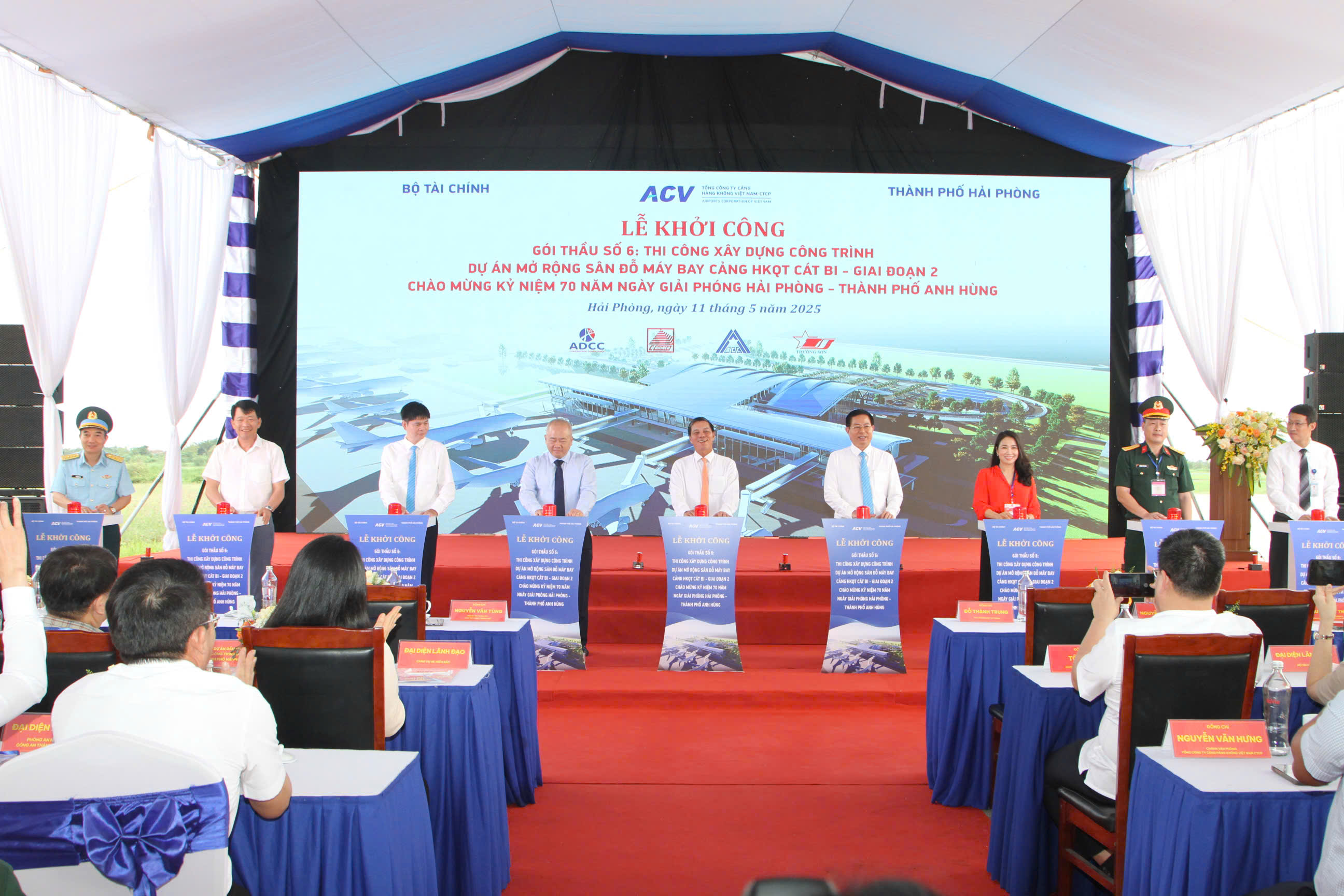 Khởi c&ocirc;ng Dự &aacute;n mở rộng s&acirc;n đỗ m&aacute;y bay Cảng H&agrave;ng kh&ocirc;ng quốc tế C&aacute;t Bi &ndash; Giai đoạn 2