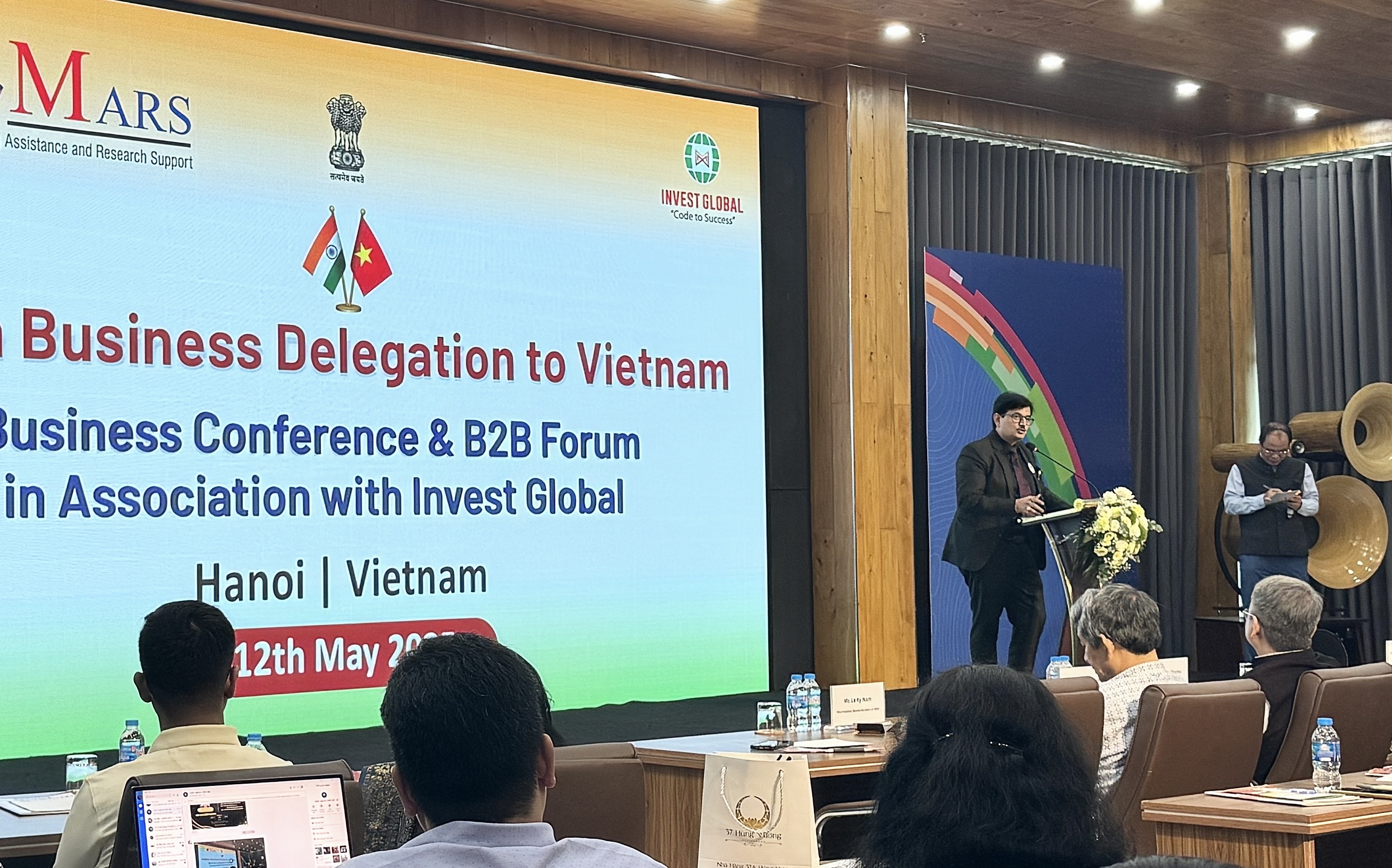  Dr. Jitendra Joshi, Founder and Global President of the Global India Business Forum (GIBF) highly appreciated the cooperation opportunities between Indian and Vietnamese businesses (Photo: Phuong Hoa)