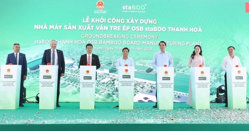 Construction of $114.9m-bamboo processing plant starts in Thanh Hoa