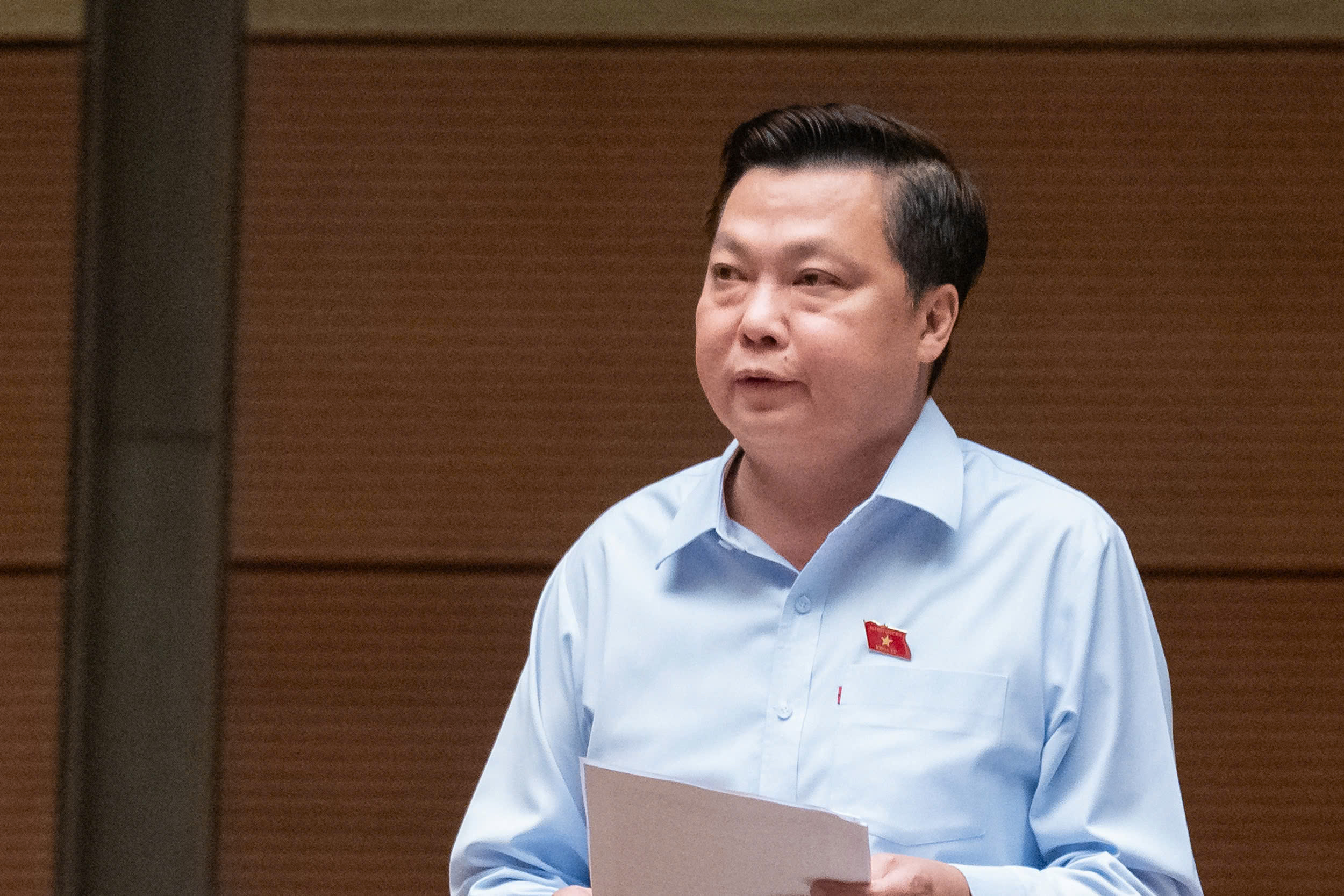 Đại biểu Phạm H&ugrave;ng Thắng, Đo&agrave;n ĐBQH tỉnh H&agrave; Nam. Ảnh: Quochoi.vn.