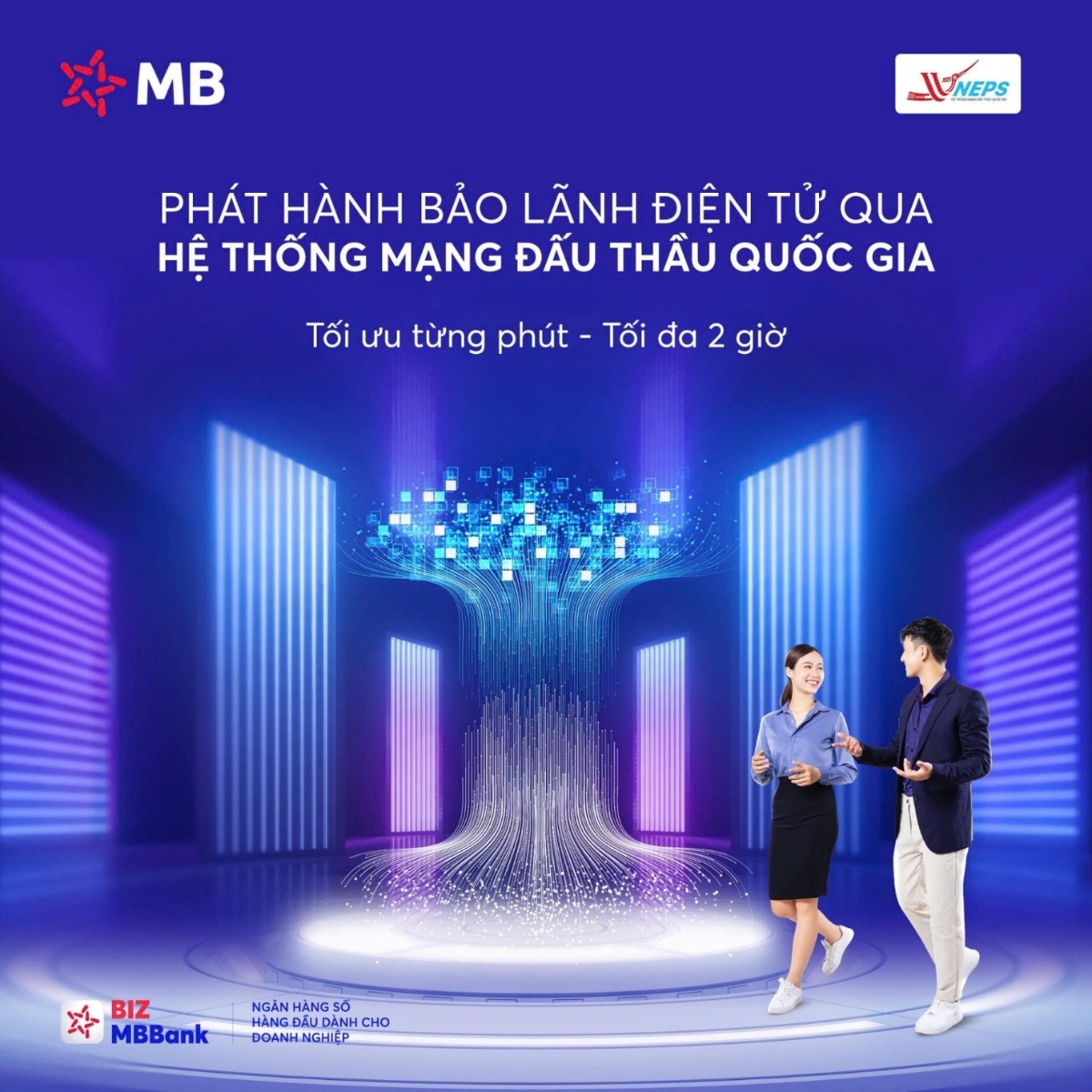 Doanh nghiệp nhận thư bảo l&atilde;nh dự thầu tr&ecirc;n Hệ thống Mạng Đấu thầu Quốc gia sau 2 giờ khi chọn MB.