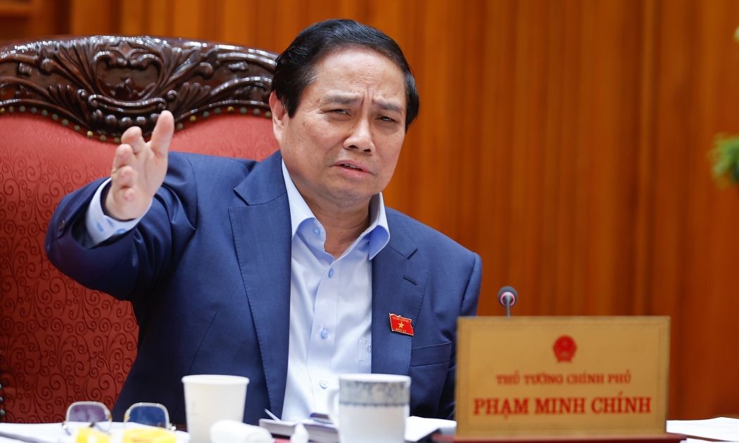 Thủ tướng phát biểu tại phiên họp - Ảnh: VGP