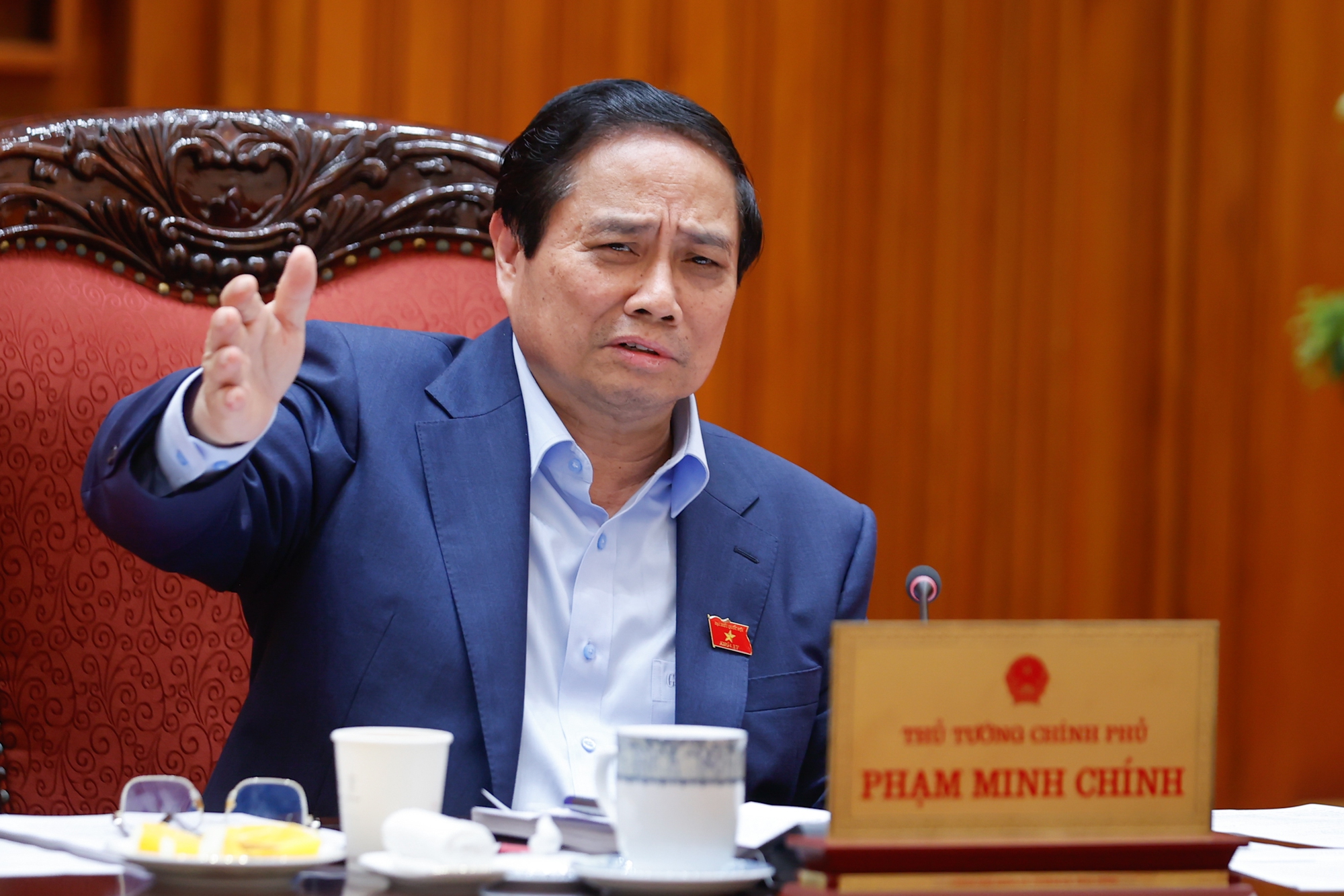 Thủ tướng phát biểu tại phiên họp - Ảnh: VGP