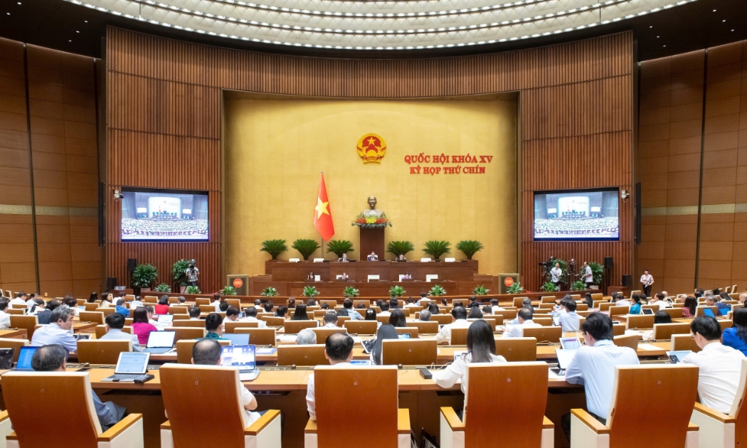 Kỳ họp thứ 9, Quốc hội khóa XV. Ảnh: Quochoi.vn.