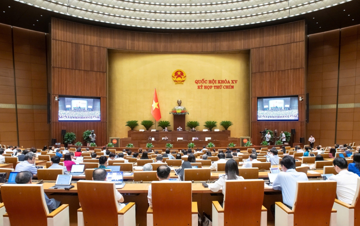 Kỳ họp thứ 9, Quốc hội khóa XV. Ảnh: Quochoi.vn.