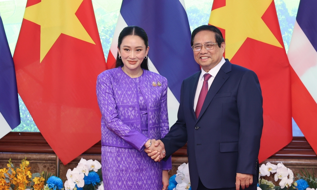 Thủ tướng Chính phủ Phạm Minh Chính và Thủ tướng Thái Lan Paetongtarn Shinawatra - Ảnh: VGP