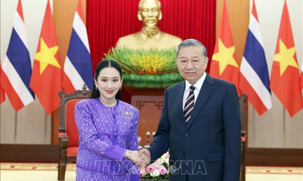 Tổng Bí thư Tô Lâm tiếp Thủ tướng Thái Lan Paetongtarn Shinawatra - Ảnh: TTXVN