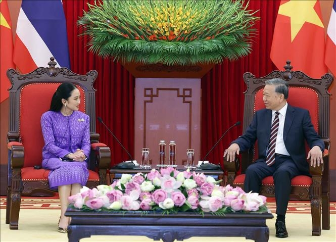 Tổng B&iacute; thư T&ocirc; L&acirc;m khẳng định Việt Nam lu&ocirc;n coi trọng v&agrave; mong muốn th&uacute;c đẩy quan hệ hữu nghị v&agrave; hợp t&aacute;c nhiều mặt với Th&aacute;i Lan - Ảnh: TTXVN
