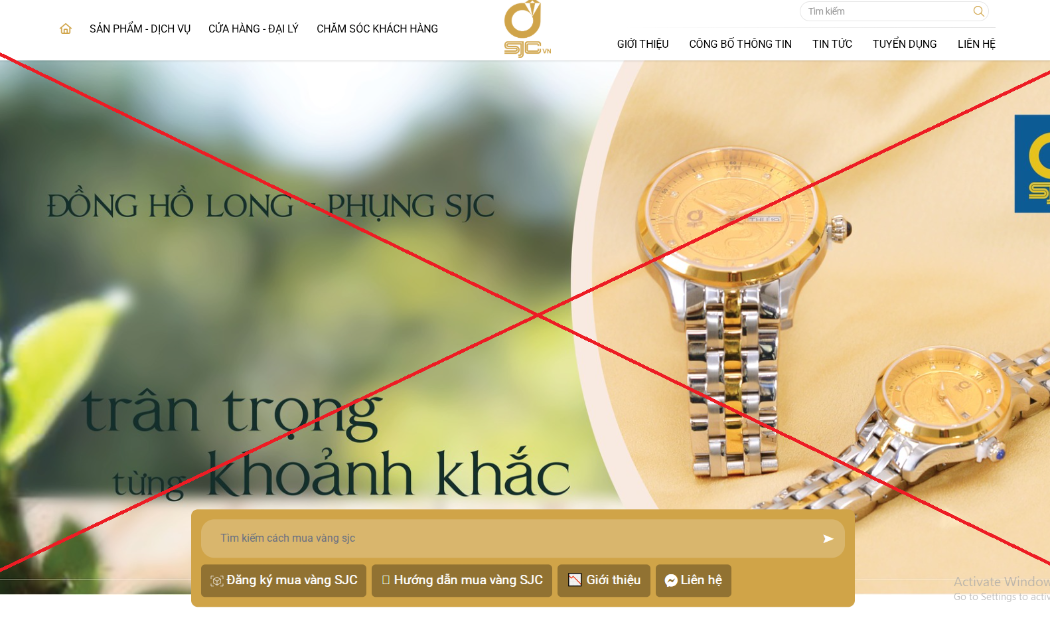 Cảnh báo lừa đảo fanpage mạo danh SJC để lừa đảo - Ảnh minh họa.