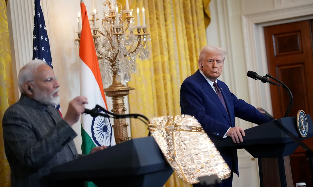 Tổng thống Mỹ Donald Trump và Thủ tướng Ấn Độ Narendra Modi tại Nhà Trắng vào tháng 2 - Ảnh: Getty Images