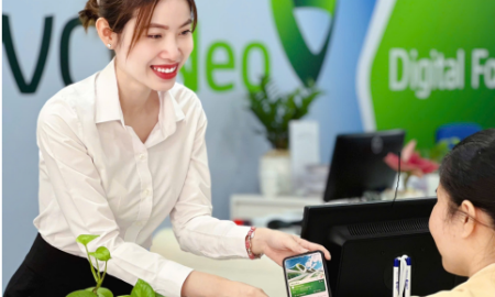 Diện mạo VCBNeo nổi bật với sắc xanh – biểu tượng thương hiệu gắn liền với Vietcombank.