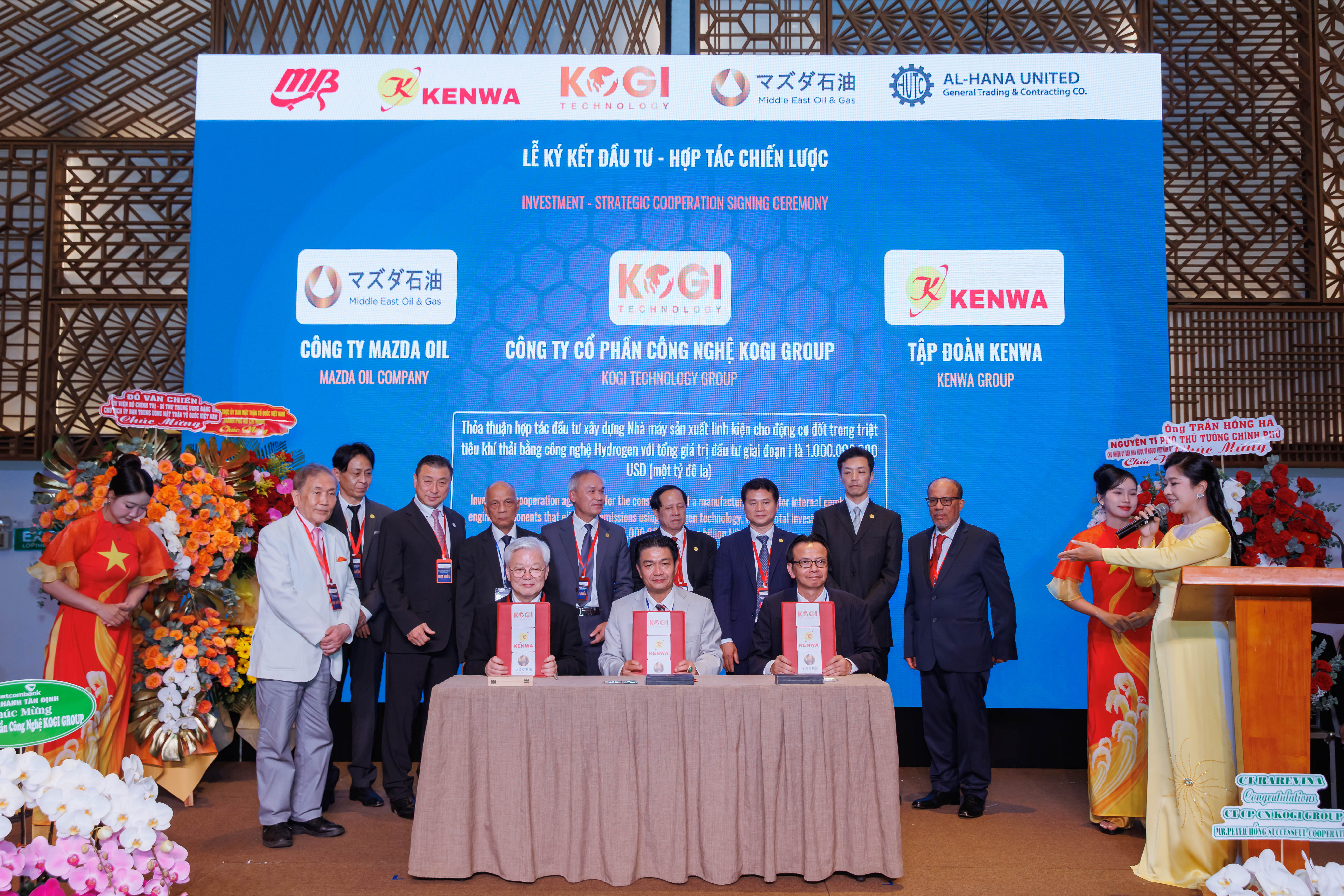 Công ty Cổ phần Công nghệ KOGI Group, Công ty Mazda Oil và Tập đoàn Kenwa ký kết đầu tư - hợp tác chiến lược.