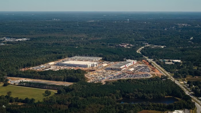 Một khu phức hợp trung tâm dữ liệu đang được phát triển tại Fayetteville, Georgia. Ảnh: Bloomberg