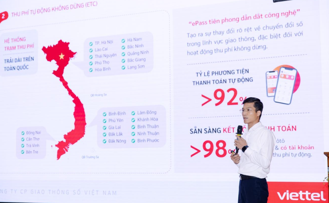 &Ocirc;ng Đặng Trần Chiến cho biết hệ thống thu ph&iacute; tự động kh&ocirc;ng dừng sẽ tự nhận diện xe v&agrave;o/ra, thanh to&aacute;n kết nối linh hoạt với c&aacute;c nền tảng như v&iacute; điện tử, thẻ quốc tế&hellip;