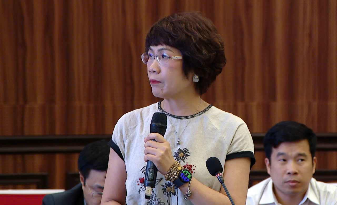 PGS.TS Nguyễn Thị Thu Phương tham gia thảo luận tại hội thảo.