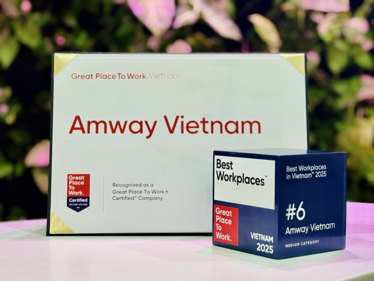 Amway lần đầu lọt Top 6 “Nơi làm việc xuất sắc hàng đầu Việt Nam 2025”.