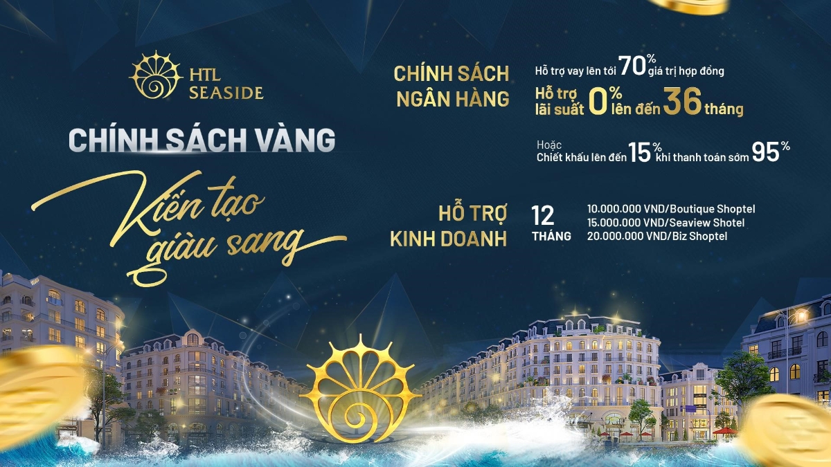 Ch&iacute;nh s&aacute;ch hấp dẫn của HTL Seaside khiến nơi đ&acirc;y trở th&agrave;nh dự &aacute;n được săn đ&oacute;n bậc nhất Tuy Ho&agrave;.