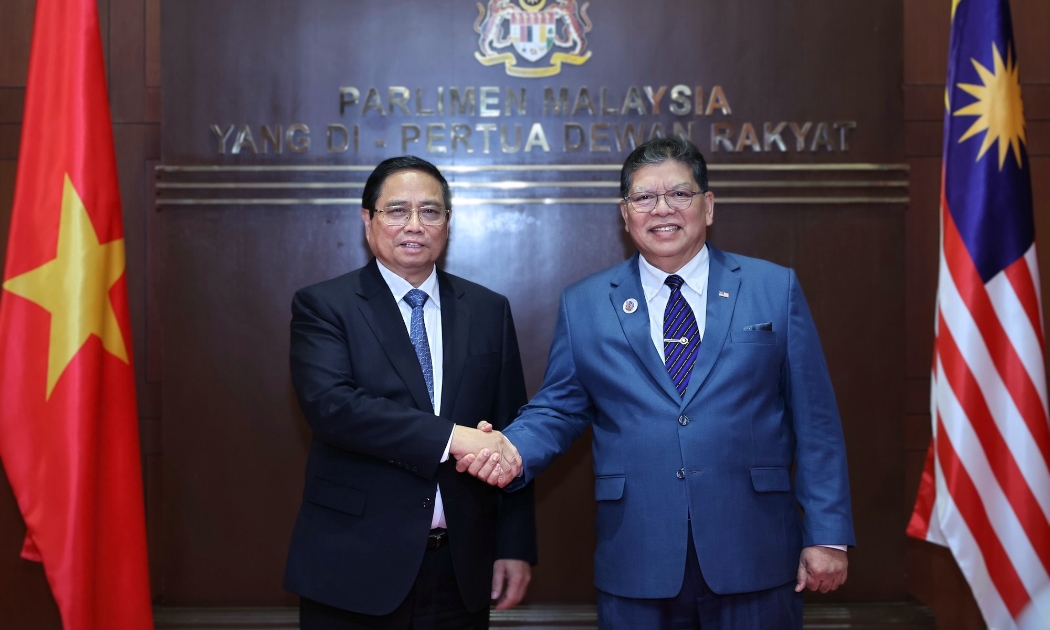Thủ tướng Phạm Minh Chính hội kiến với Chủ tịch Hạ viện Malaysia Dato Johari Bin Abdul - Ảnh: VGP