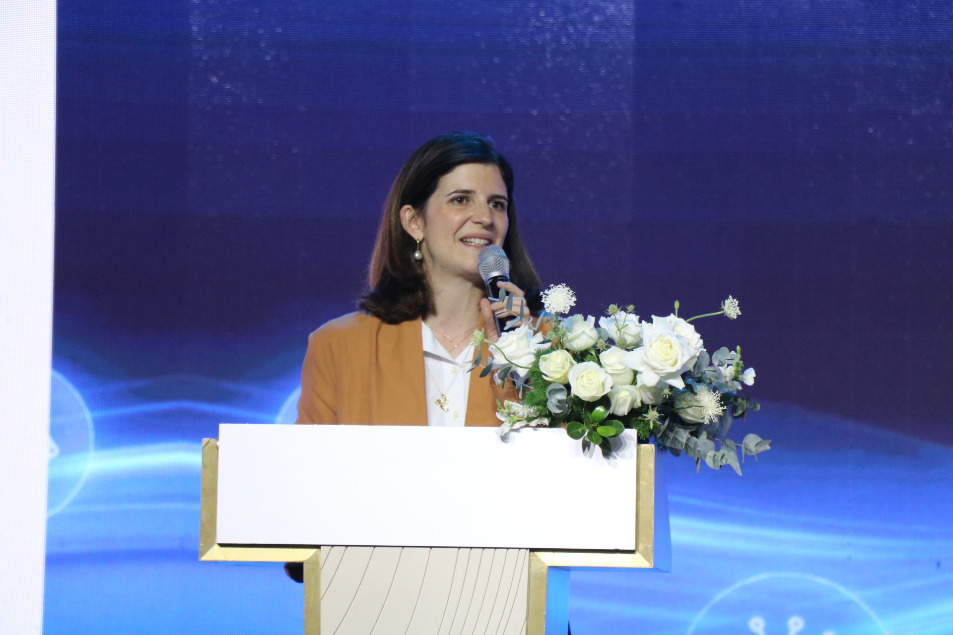 Bà Clara Chappaz, Bộ trưởng Bộ Chuyển đổi số và Viễn thông Pháp tại Hội nghị Thượng đỉnh French Tech Việt Nam 2025. Ảnh: Như Quỳnh