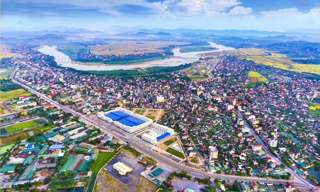 Quang cảnh thị trấn Đô Lương. Ảnh: Quang Dũng