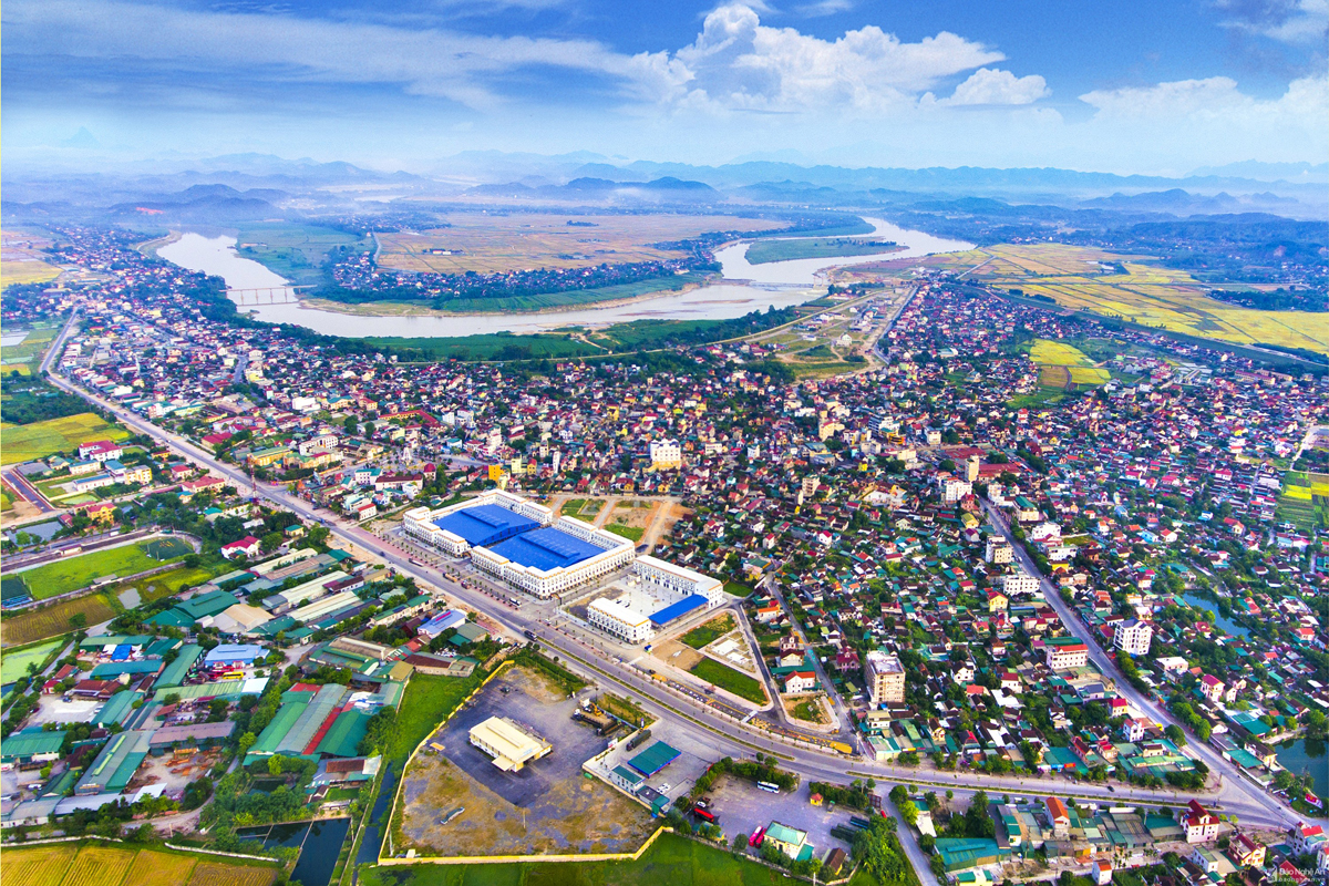 Quang cảnh thị trấn Đô Lương. Ảnh: Quang Dũng