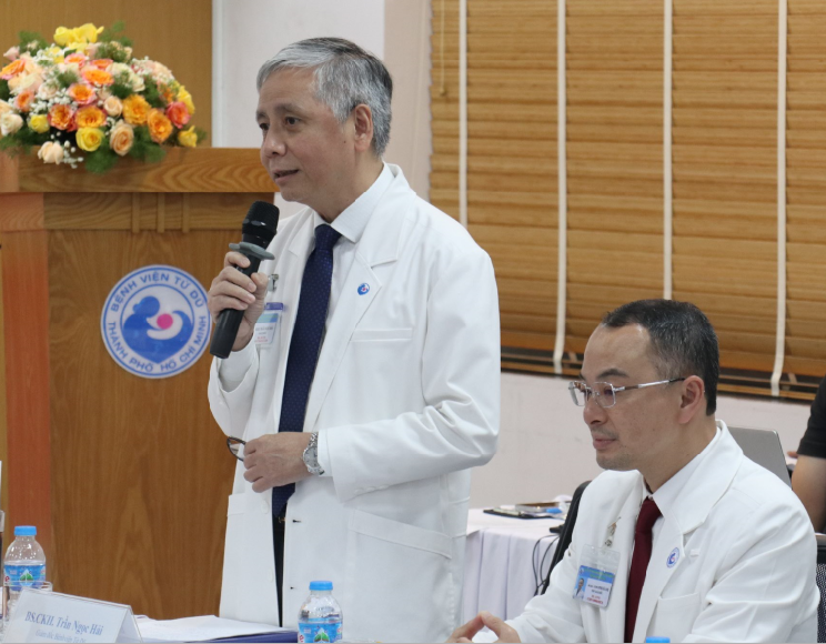 BS-CKII Trần Ngọc Hải, Gi&aacute;m đốc Bệnh viện Từ Dũ ph&aacute;t biểu -&nbsp;Nguồn: Cổng th&ocirc;ng tin điện tử TP.HCM.