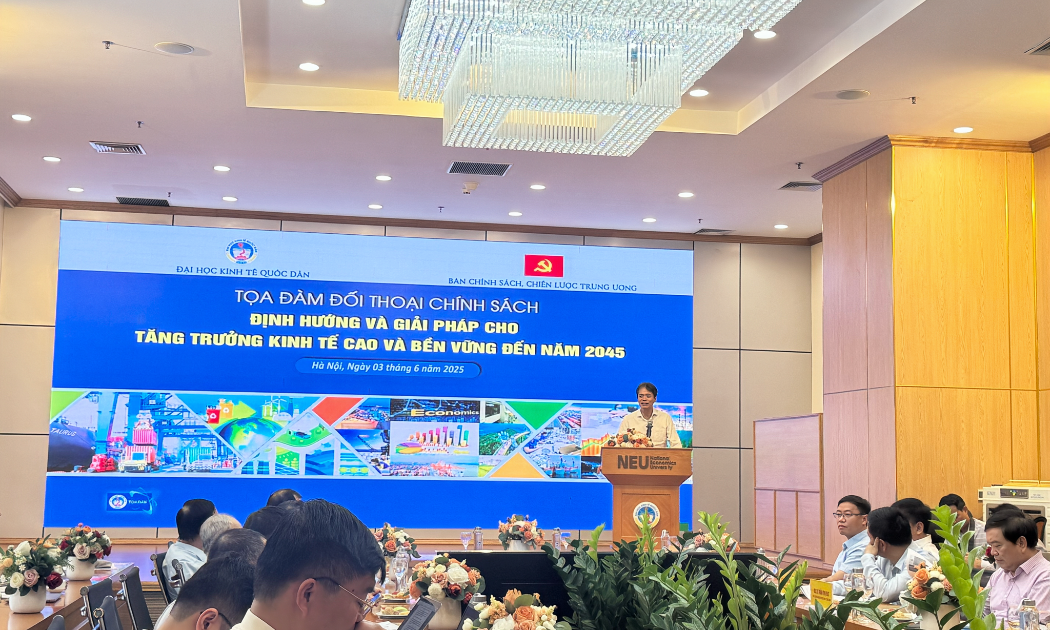 Tọa đàm đối thoại chính sách với chủ đề: “Định hướng và giải pháp cho tăng trưởng kinh tế cao và bền vững đến năm 2045” tổ chức vào ngày 3/6/2025. 